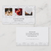 Fotografie | Portefeuille fotograaf | Damast Visitekaartje (Voorkant / Achterkant)