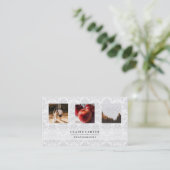 Fotografie | Portefeuille fotograaf | Damast Visitekaartje (Staand voorkant)