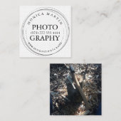 Fotografie Professioneel gereduceerd Vierkante Visitekaartje (Voorkant / Achterkant)