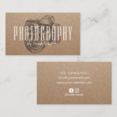 Fotografie Professionele camera Rustic Kraft  Visitekaartje (Voorkant / Achterkant)