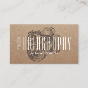 Fotografie Professionele Camera Rustieke Kraft  Visitekaartje