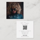 Fotografie Professionele Foto QR Code Script Vierkante Visitekaartje (Voorkant / Achterkant)
