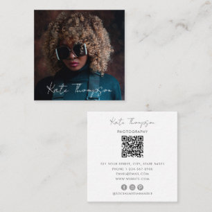 Fotografie Professionele Foto QR Code Script Vierkante Visitekaartje