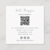 Fotografie Professionele Foto QR Code Script Vierkante Visitekaartje (Achterkant)