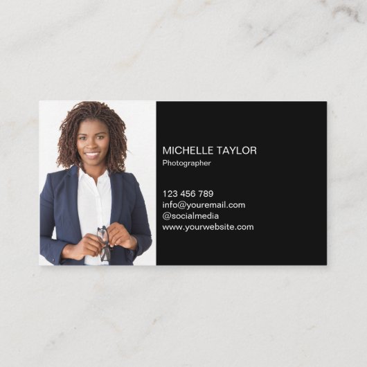 Fotografie Professionele fotografie Camera Visitekaartje (Achterkant)
