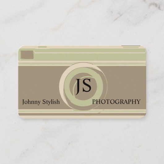 Fotografie professionele retro cover visitekaartje (Voorkant)