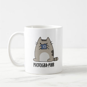 Fotografie-purr Grappige Kat Fotograaf Pun Koffiemok