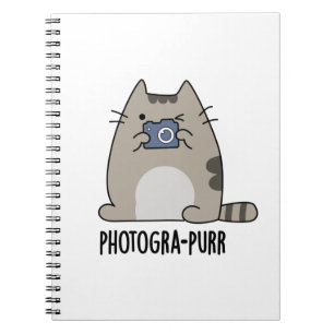 Fotografie-purr Grappige Kat Fotograaf Pun Notitieboek