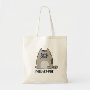 Fotografie-purr Grappige Kat Fotograaf Pun Tote Bag