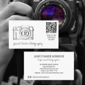 Fotografie QR CODE camera fotograaf Visitekaartje