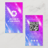 Fotografie QR-code holografisch Visitekaartje (Voorkant / Achterkant)