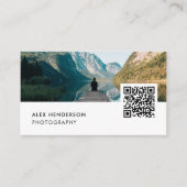 Fotografie QR Code | Moderne Foto Fotograaf Visitekaartje (Voorkant)
