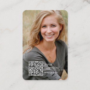 Fotografie QR-code moderne trendy-foto Visitekaartje