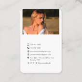 Fotografie QR-code moderne trendy-foto Visitekaartje (Achterkant)