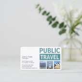 Fotografie reisbureau visitekaartje (Staand voorkant)