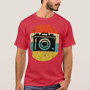 Fotografie  Retro Sunset Camera Lens Foto T-shirt