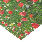 Fotografie rode Tulp Flower Field Natuur Korte Tafelloper (Hoek)