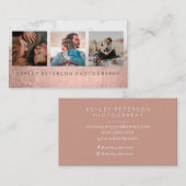 fotografie roos gouden ombre marmer typografie visitekaartje (Voorkant / Achterkant)