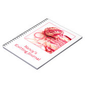 Fotografie - Roze hand-nitting - Garens en naalden Notitieboek (Linkerzijde)