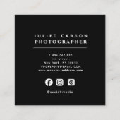 Fotografie Script Kalligrafie foto Vierkante Visitekaartje (Achterkant)