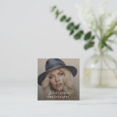 Fotografie Script Kalligrafie foto Vierkante Visitekaartje (Staand voorkant)