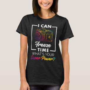 Fotografie Shirt Funny Freeze Time Power Mannen Wo