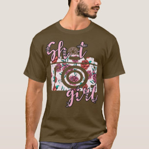 Fotografie Shot Girl Fotografe camera Shooting T-shirt
