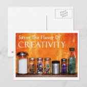 Fotografie "Spaar de smaak van creativiteit" Briefkaart (Voorkant / Achterkant)