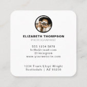 Fotografie Stijlvolle fotograaf QR Code Vierkante Visitekaartje (Achterkant)