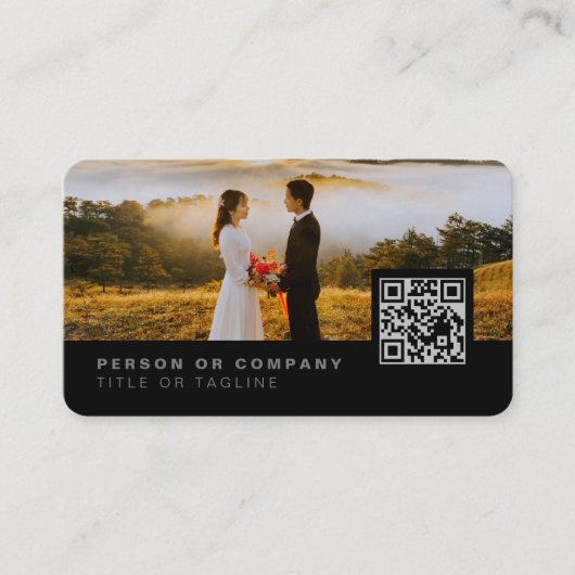 Fotografie Stijlvolle fotograaf QR Code Visitekaartje (Voorkant)