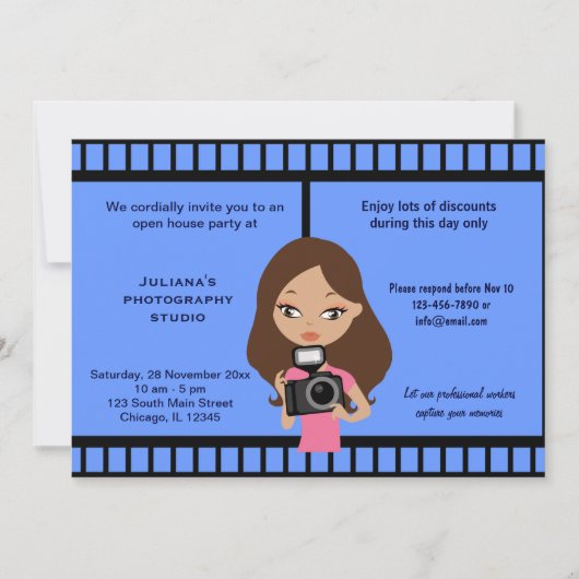 Fotografie Studio Celebration Kaart (Voorkant)