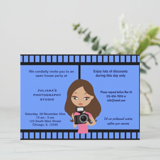 Fotografie Studio Celebration Kaart (Staand voorkant)