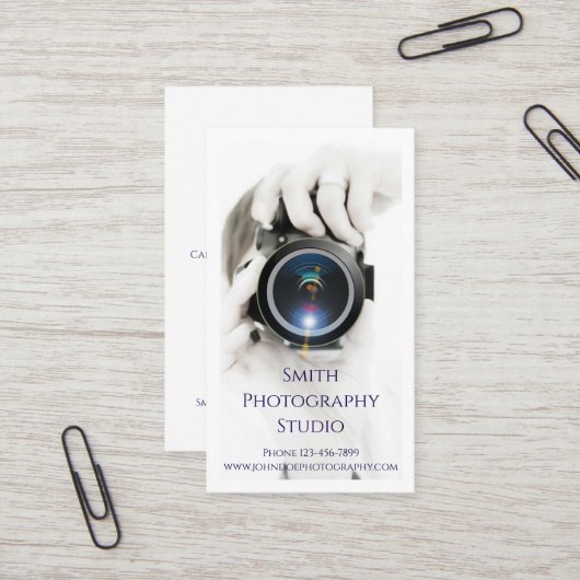 Fotografie Studio Fotograaf Visitekaartje (Voorkant / Achterkant in situ)