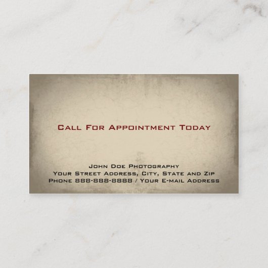 Fotografie Studio Fotografiet Visitekaartje (Achterkant)