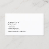 Fotografie Studio Professional Event Fotograaf Visitekaartje (Achterkant)