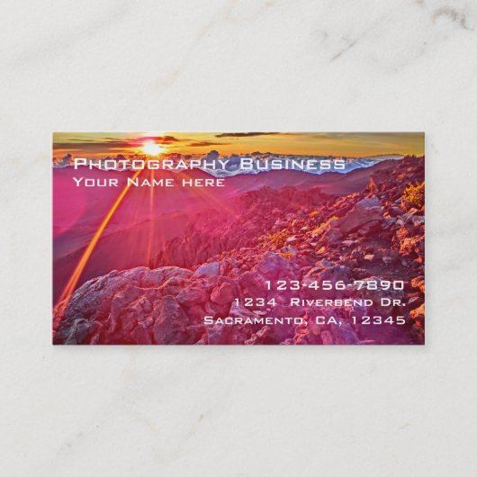  fotografie Sunrise visitekaartjes (Voorkant)