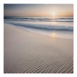 Fotografie Sunset Beach Sand Perfect Poster