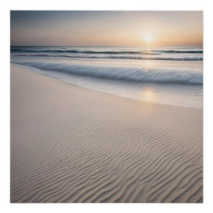 Fotografie Sunset Beach Sand Perfect Poster