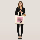 Fotografie Tekst Kunst - Roze Grote Tote Bag (Voorkant (model))