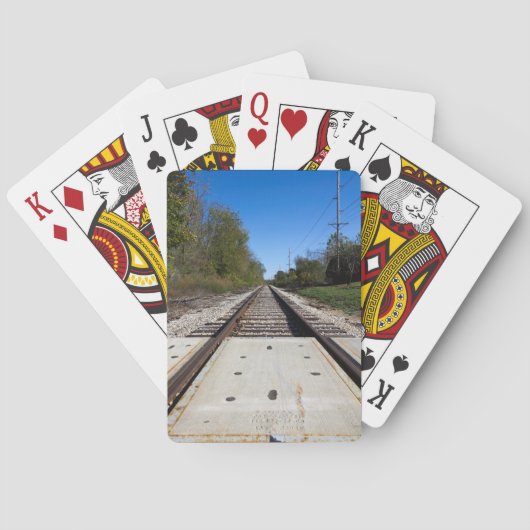 Fotografie treinspoor pokerkaarten (Achterkant)