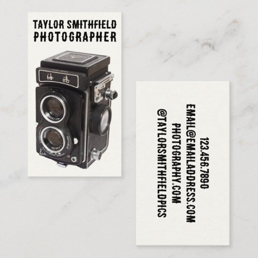  Fotografie Trendy Camera Visitekaartje (Voorkant / Achterkant)