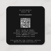 Fotografie Trendy Stylish Full Photo QR Code Vierkante Visitekaartje (Achterkant)