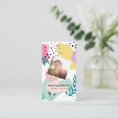 Fotografie tropische vormen pastelfoto visitekaartje (Staand voorkant)