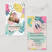 Fotografie tropische vormen pastelfoto visitekaartje (Voorkant / Achterkant)
