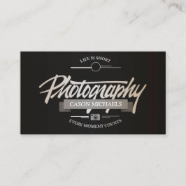 Fotografie, typografisch embleem visitekaartje