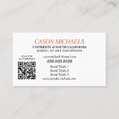 Fotografie,  typografisch embleem visitekaartje (Achterkant)