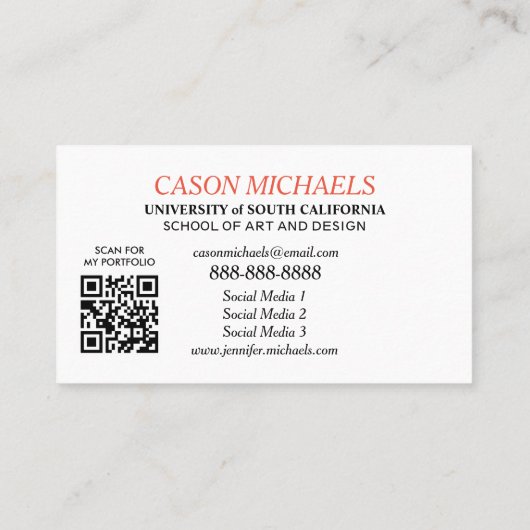 Fotografie,  typografisch embleem visitekaartje (Achterkant)