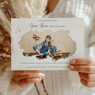 Fotografie Uw Thema Mini Sessie Marketing Notitiekaartje