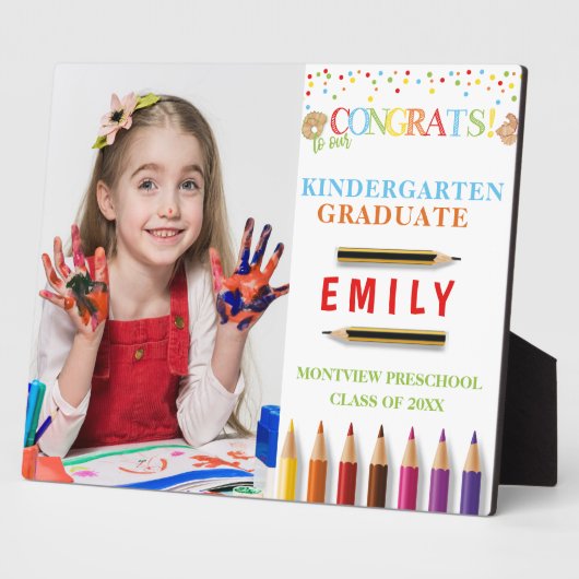 Fotografie van afstuderen voor kinderen fotoplaat (Zijkant)