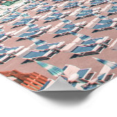 Fotografie van amalfi Coast Pastel Afdrukken Poster (Hoek)